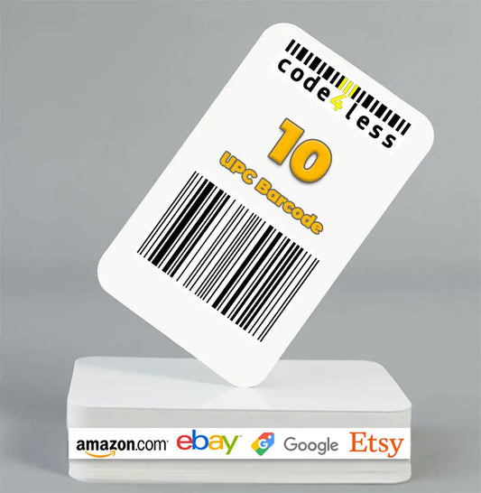 10 UPC EAN Barcodes | Certified Barcode Number for Amazon eBay | Code for Less