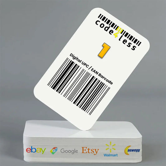 1 UPC EAN Barcode for E-Commerce (eBay, Etsy, Walmart, Shopify) *Not for Amazon Code4Less