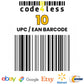 10 UPC EAN Barcodes for E-Commerce (eBay, Etsy, Walmart, Shopify) *Not for Amazon Code4Less