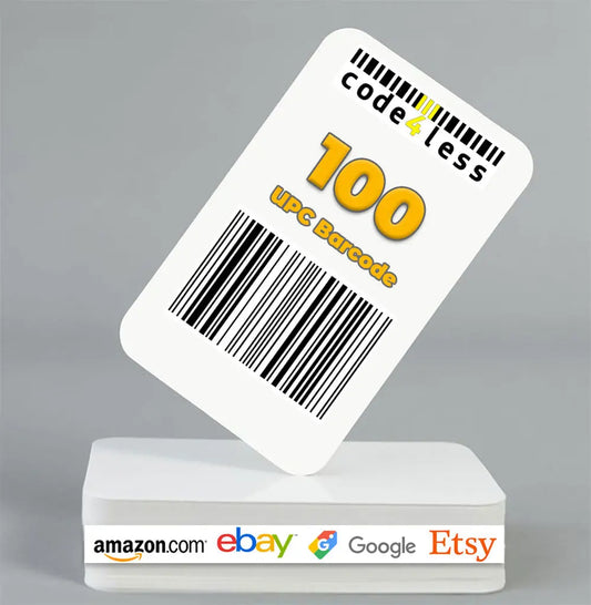 100 UPC EAN Barcodes | Certified Barcode Number for Amazon eBay | Code for Less