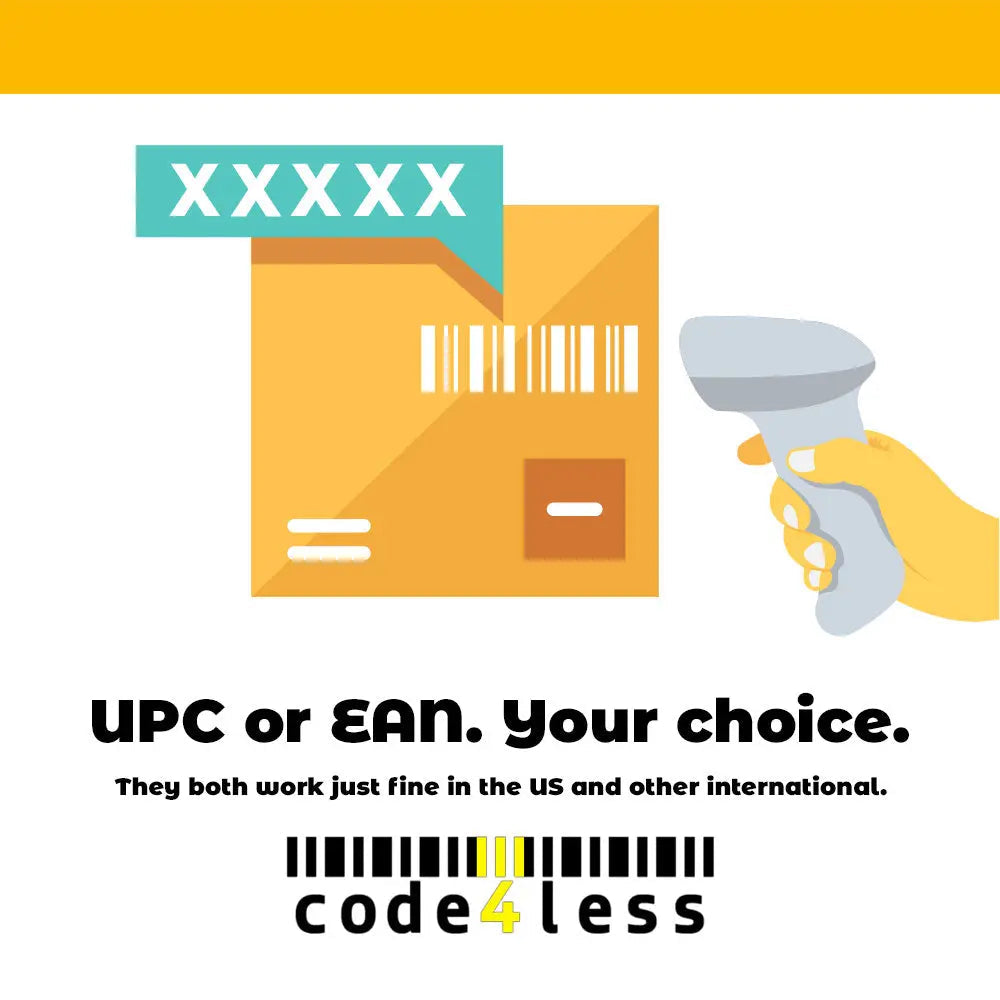 100 UPC EAN Barcodes | Certified Barcode Number for Amazon eBay | Code for Less