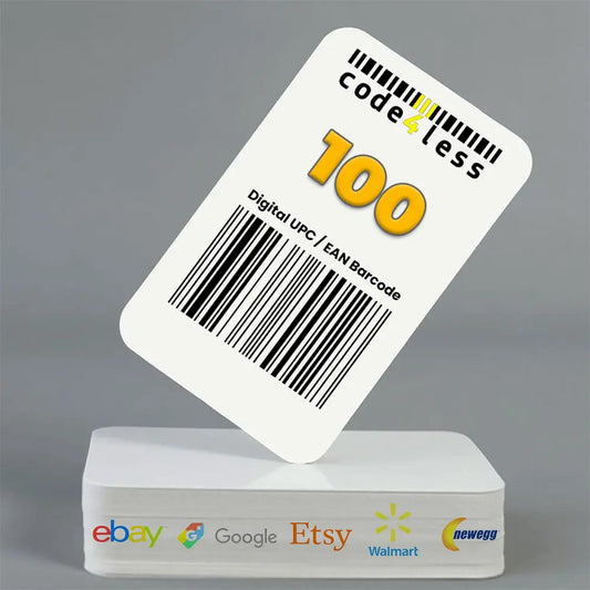 100 UPC EAN Barcodes for E-Commerce eBay, Etsy, Walmart, Shopify