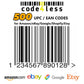 500 UPC EAN Barcodes | Certified Barcode Number for Amazon eBay | Code for Less